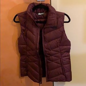 Burgundy/ Maroon North Face Vest. Worn once.